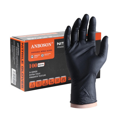 Disposable Rubber Gloves Black